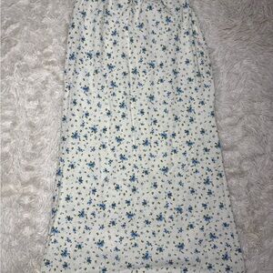 Wild Fable Blue Floral Pencil Skirt